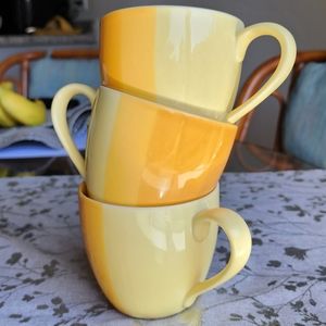 StarBucks Autumn Yellow Coffee Mug Set